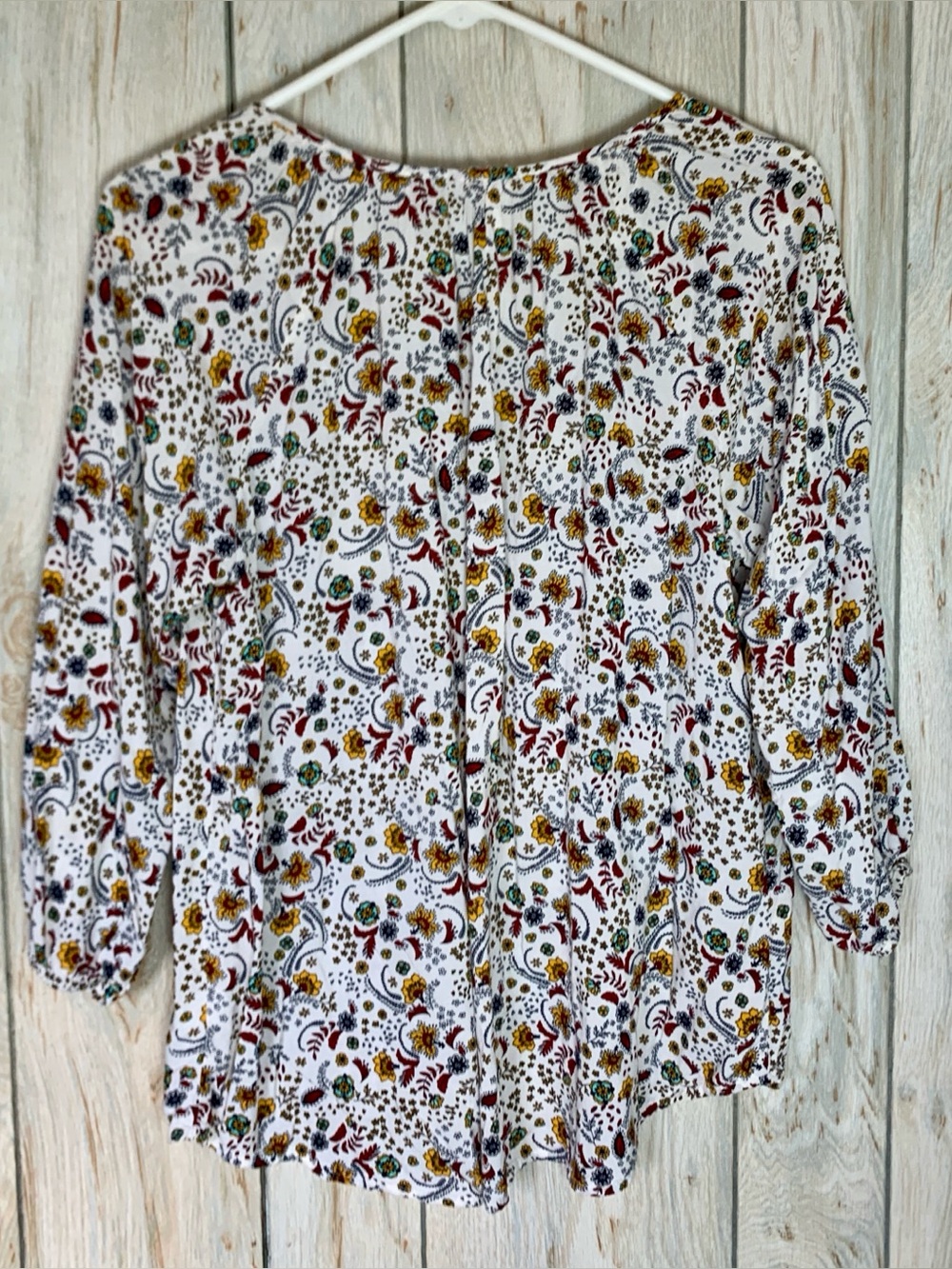 Mossimo Supply Co Sz Med Bohemian Peasant Floral Flowy W/ Ties - Picture 5 of 6